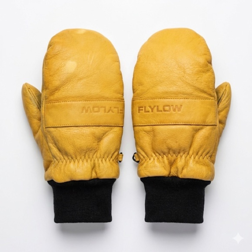 Flylow Ski Mittens Leather XL Cold Weather Snowboard Gloves